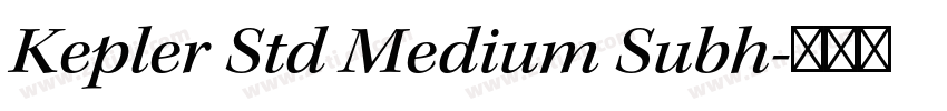 Kepler Std Medium Subh字体转换